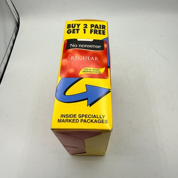 Vintage No Nonsense Regular Pantyhose β Size B β Black β 3 Pair Box Set (NWT) - Picture 5 of 5